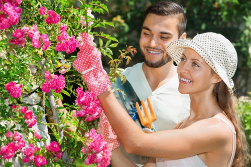 Garden clearance professionals removing debris in Wood Green